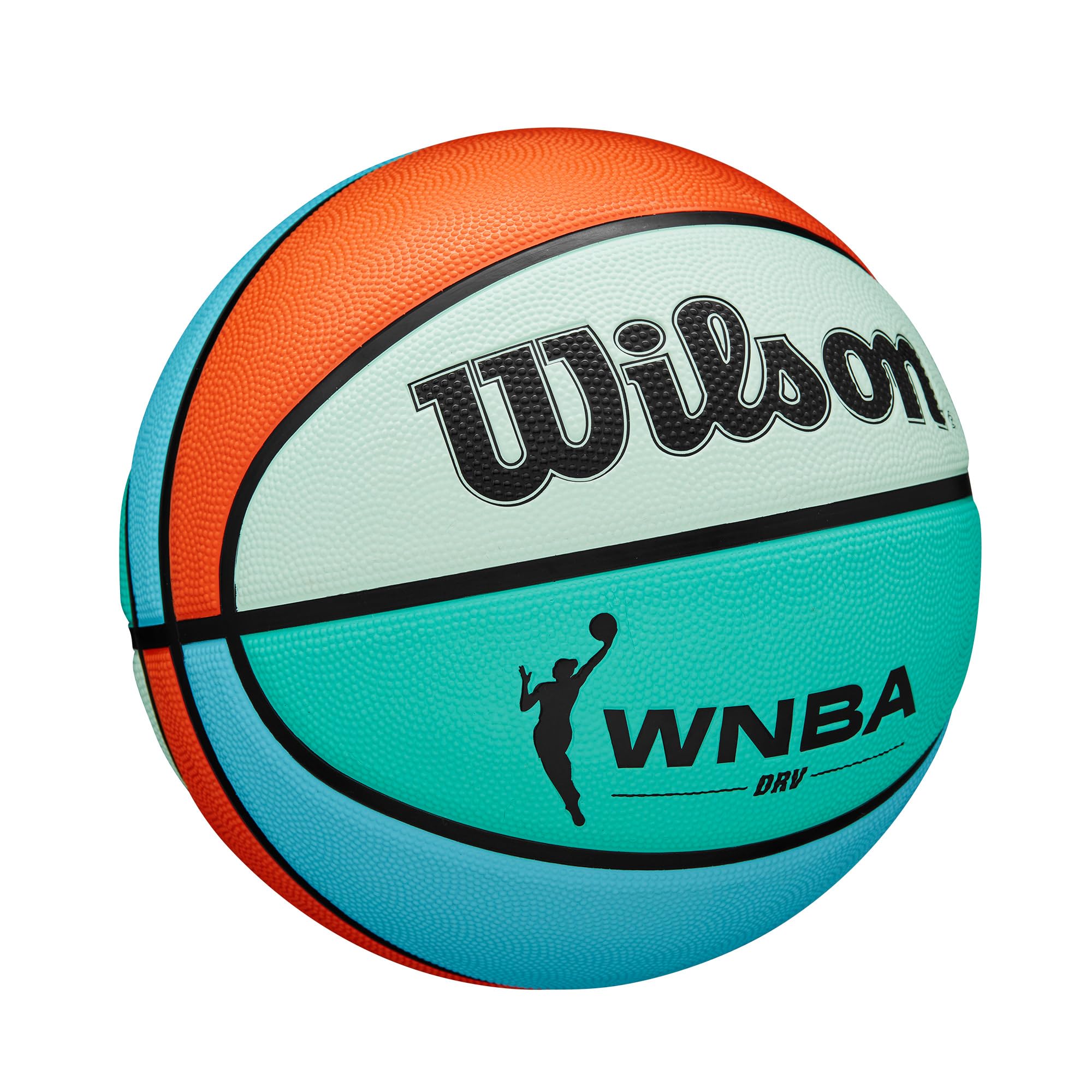 Wilson WNBA DRV Bright Outdoor Basketball, Orange/Teal, 6