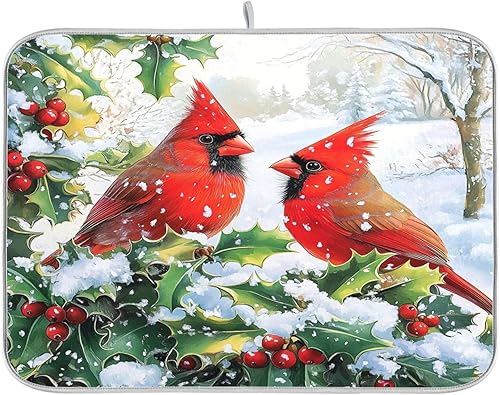 Vista 119 de Tapete de secado de platos de mariposas botánicas para encimera de cocina, almohadilla de secado de microfibra absorbente, grande, 18 x 24 pulgadas