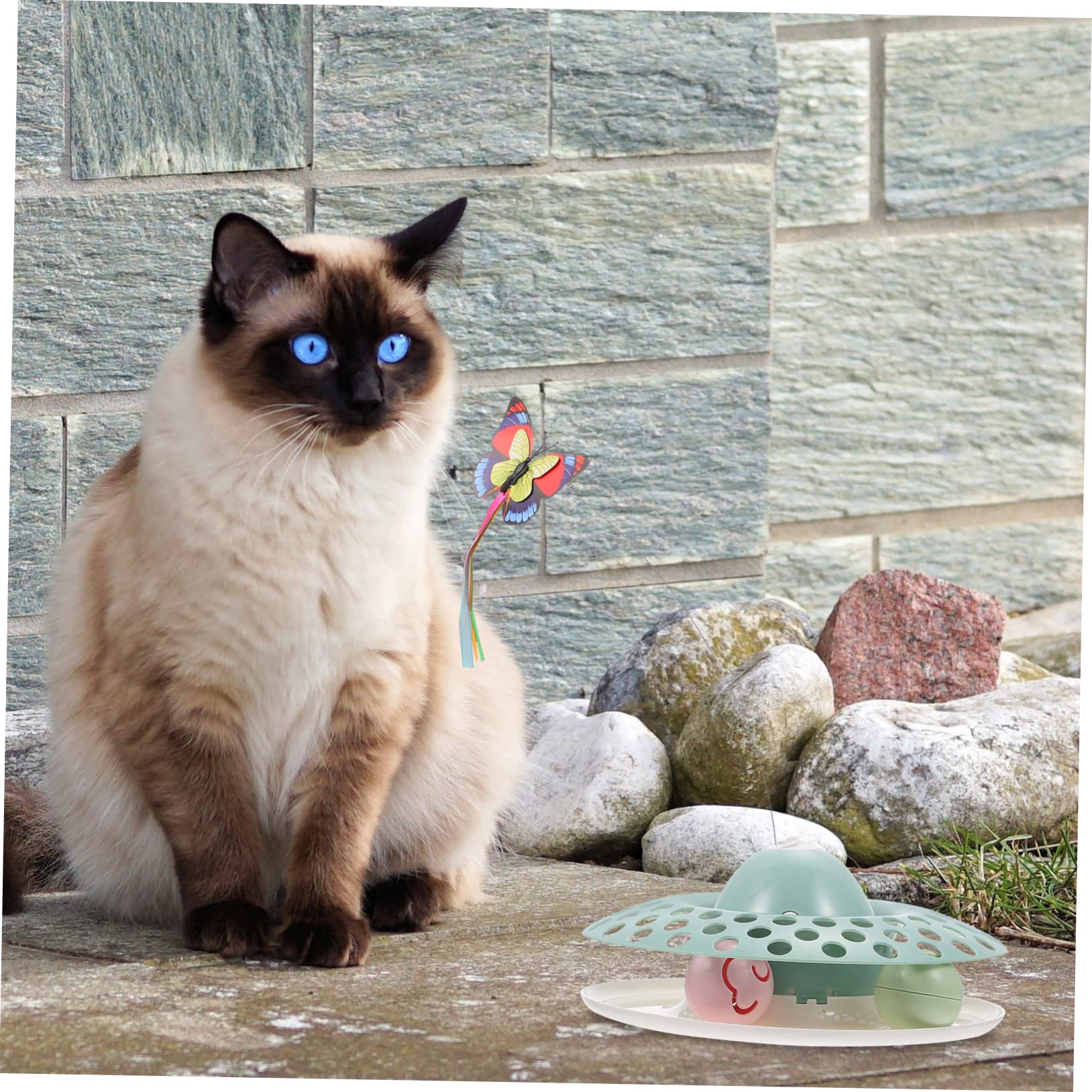 Happyyami 1satz Interaktives Katzenspielzeug Mit Rotierender Schmetterlingssimulation Und Katzenminze Elektrisches Spielzeug Für Katzen Fördert Aktives Spielen Und Bindung Für