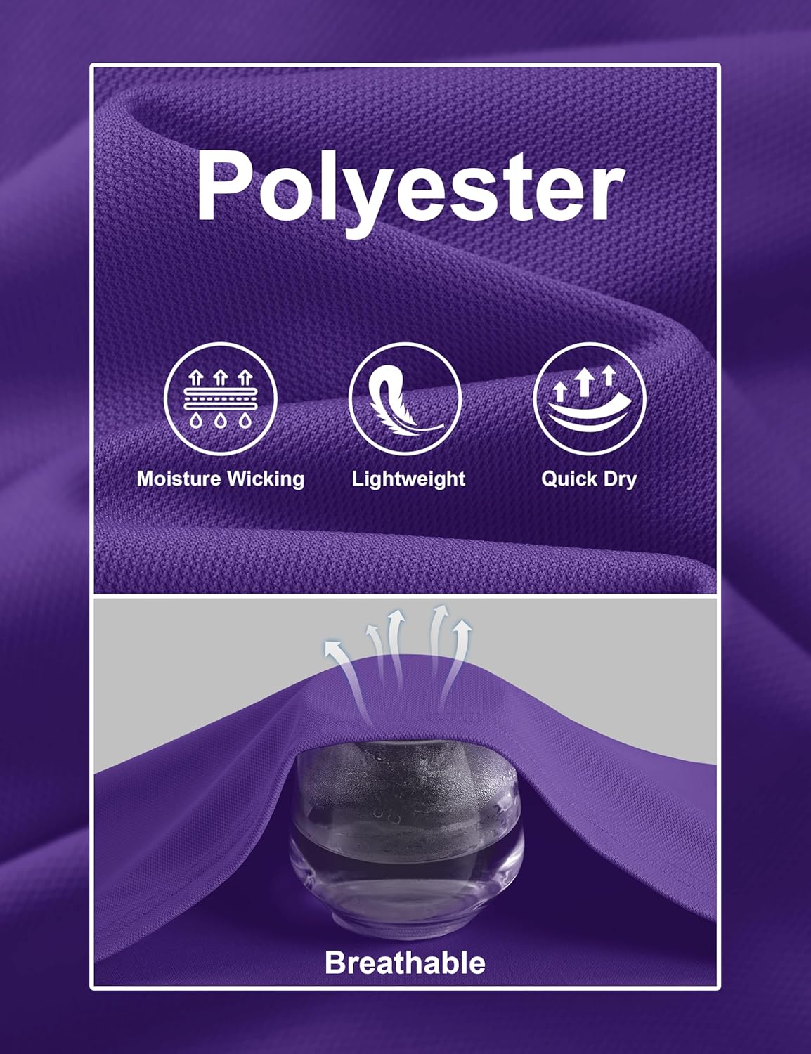 MAGCOMSEN Mens Polo Shirts Short Sleeve Moisture Wicking Performance Collared Shirt Athletic Casual Golf Polos - Image 5