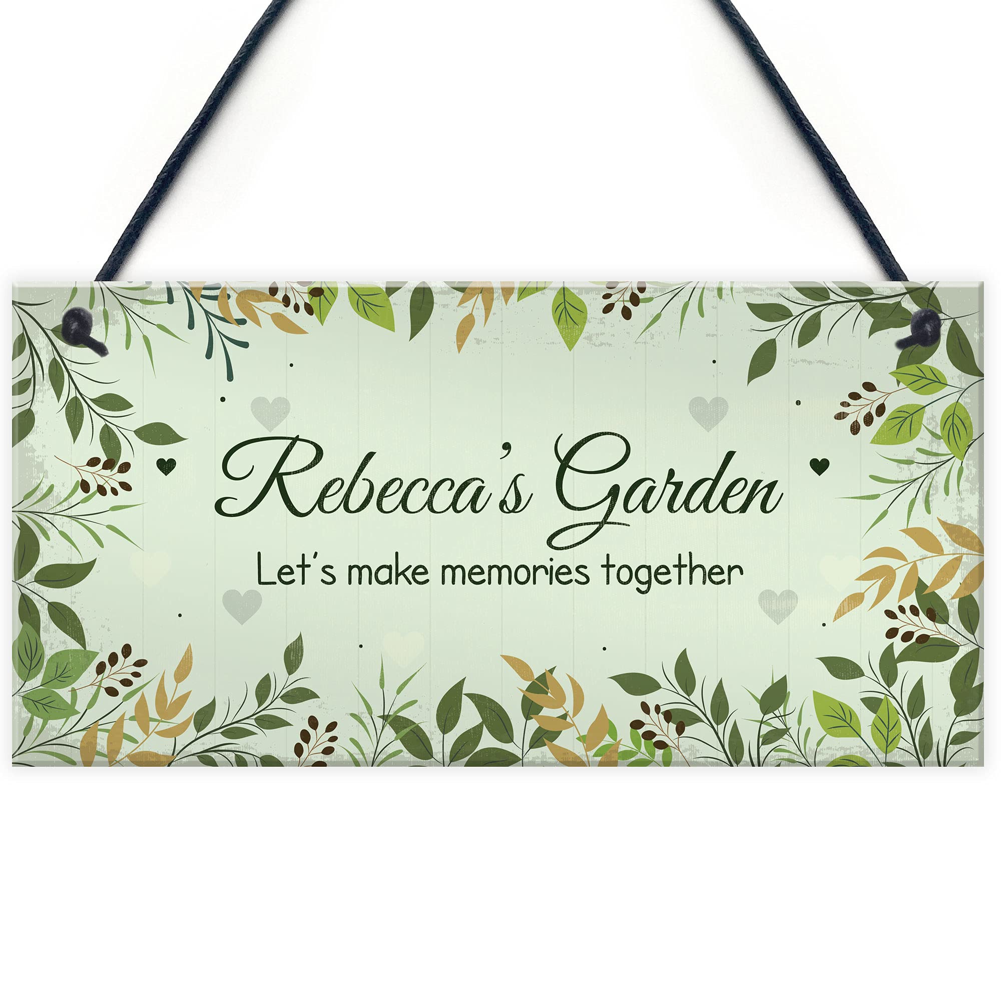 Red Ocean Garden Personalised Sign Gift For Her Novelty Garden Shed Signs Home Decor Gifts