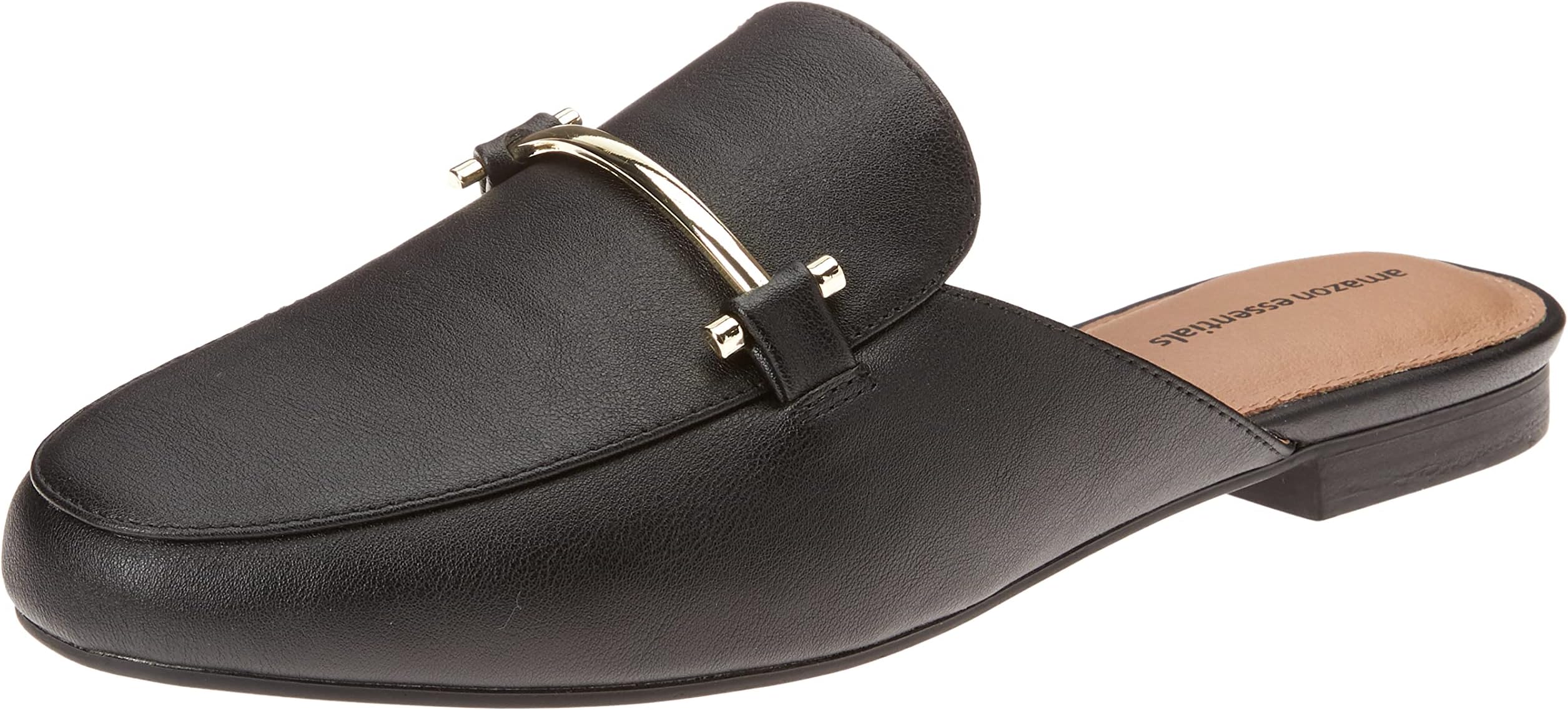Amazon Essentials Women's Slip On Buckle Mule, Backless