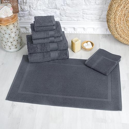 Vista 32 de Towels Beyond - Juego de toallas de lujo de 6 piezas, 100% algodón turco, de secado rápido, altamente absorbente y cómodo, incluye 2 toallas