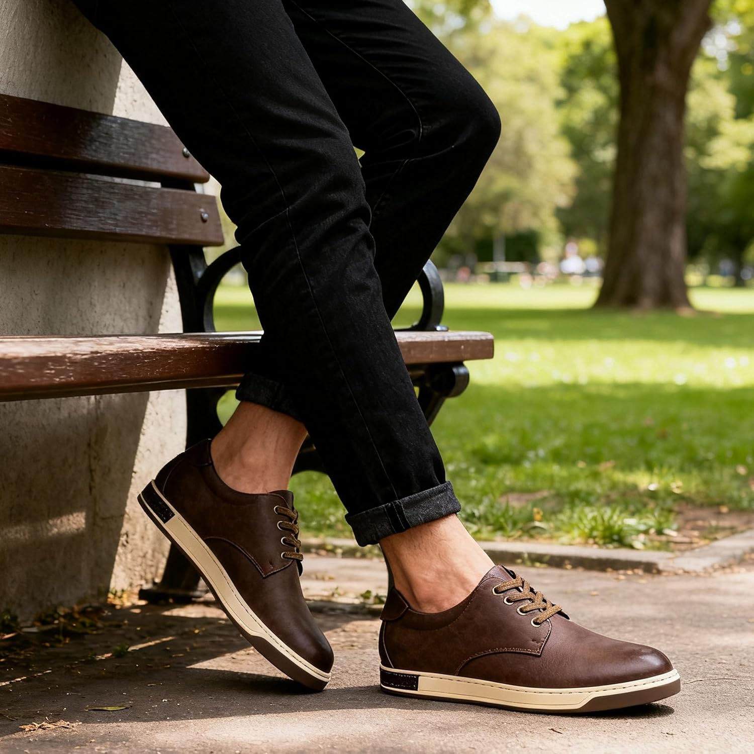 Jousen Men's Fashion Sneakers Casual Shoes for Men Dress Sneakers Oxfords Shoes - Image 7