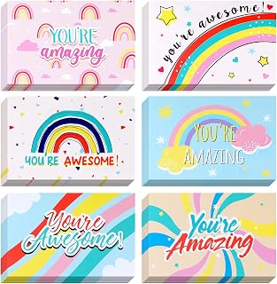 Teling 60 Pcs You Are Awesome Cards 4 x 6 Inches Thanks Employee Appreciation Postcards Motivational Students Postcards Certificates for Teacher Student School Office Supplies