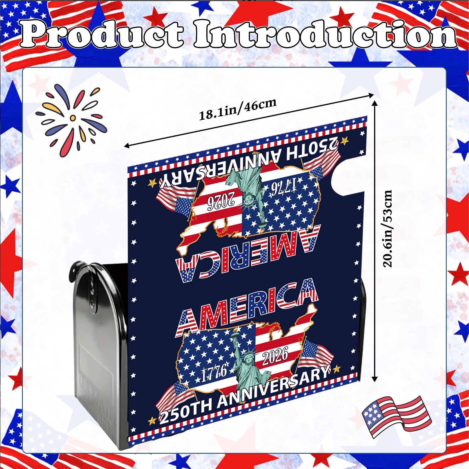 Amazon.com: 250 Anniversary USA Mailbox Covers Magnetic, 21