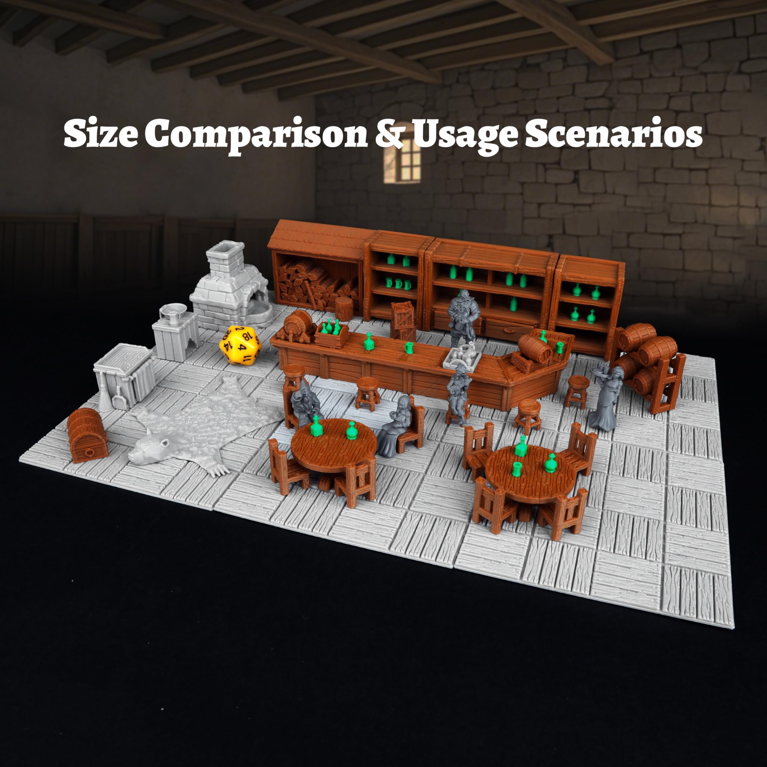 Sturdy Furniture DND Terrain - Compatible With Dungeons & Dragons, Warhammer 40k, 28mm Miniature Wargaming - View #5