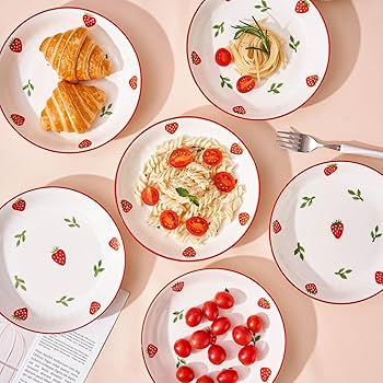 Amazon.com: CHILDIKE 8 Inch Porcelain Pasta Bowls Set of 6, 20 OZ