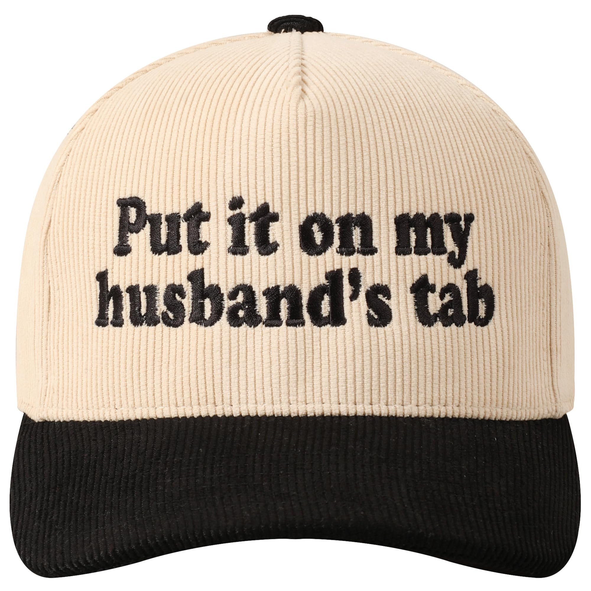 MIRMARU Vintage Embroidered Two-Tone Corduroy Trucker Baseball Cap - Unisex for Men Women