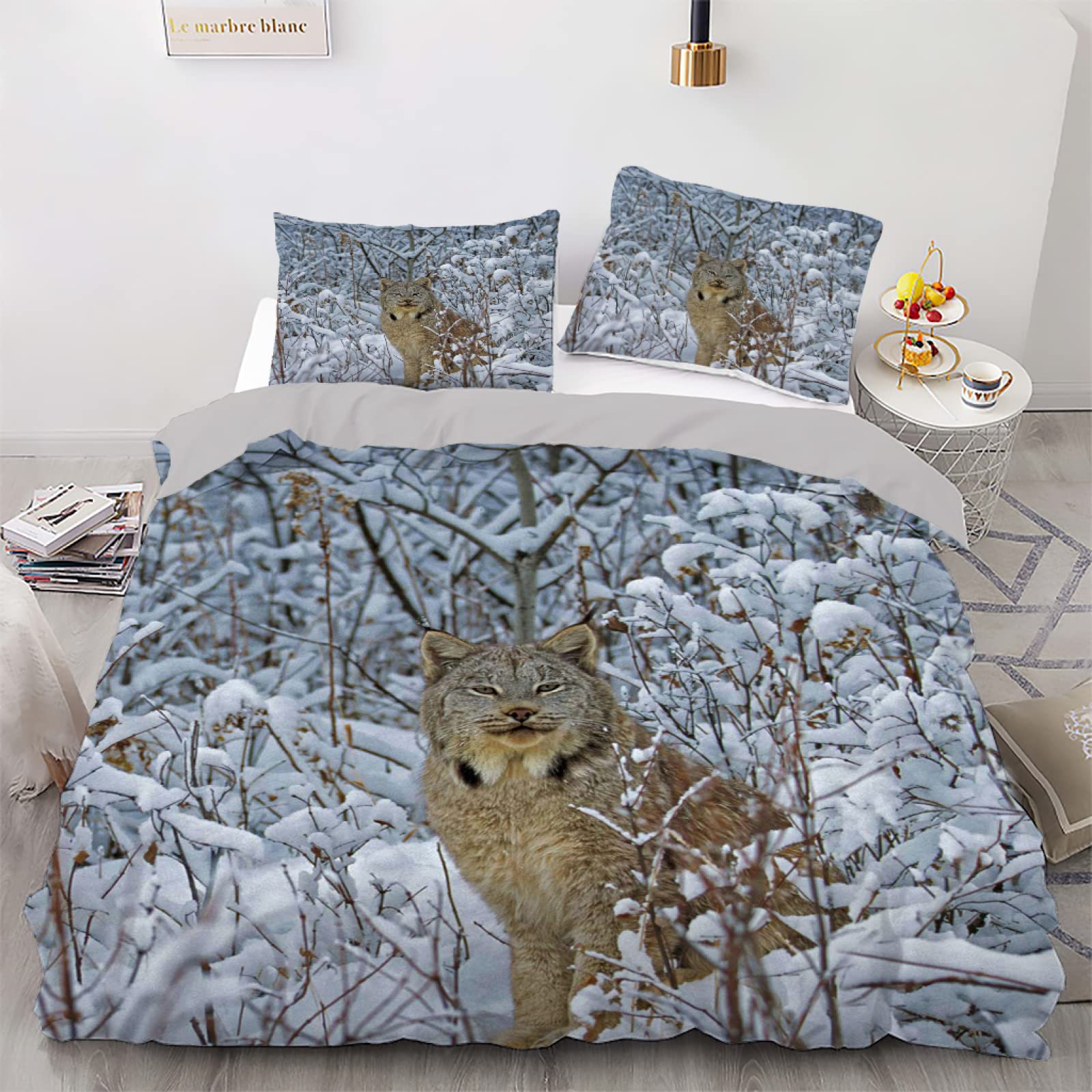 Housse de Couette Animaux De Neige Vertbaudet 160x200 Douceur Anti-Irritation