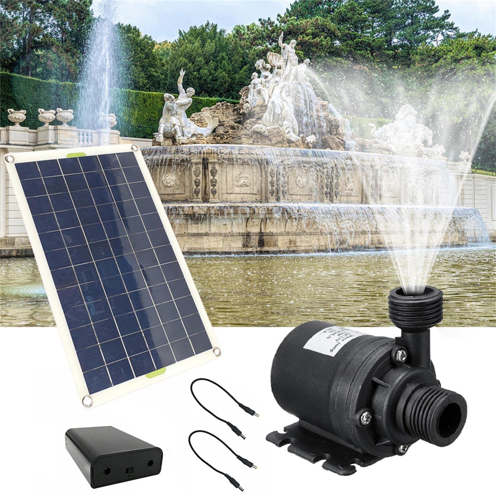 Pompa solare per fontana per uccelli | Pompe per acqua da giardino | e stagno - Pompa sommergibile per irrigazione esterna, fontana per uccelli a energia solare 30 W per stagno, piscina