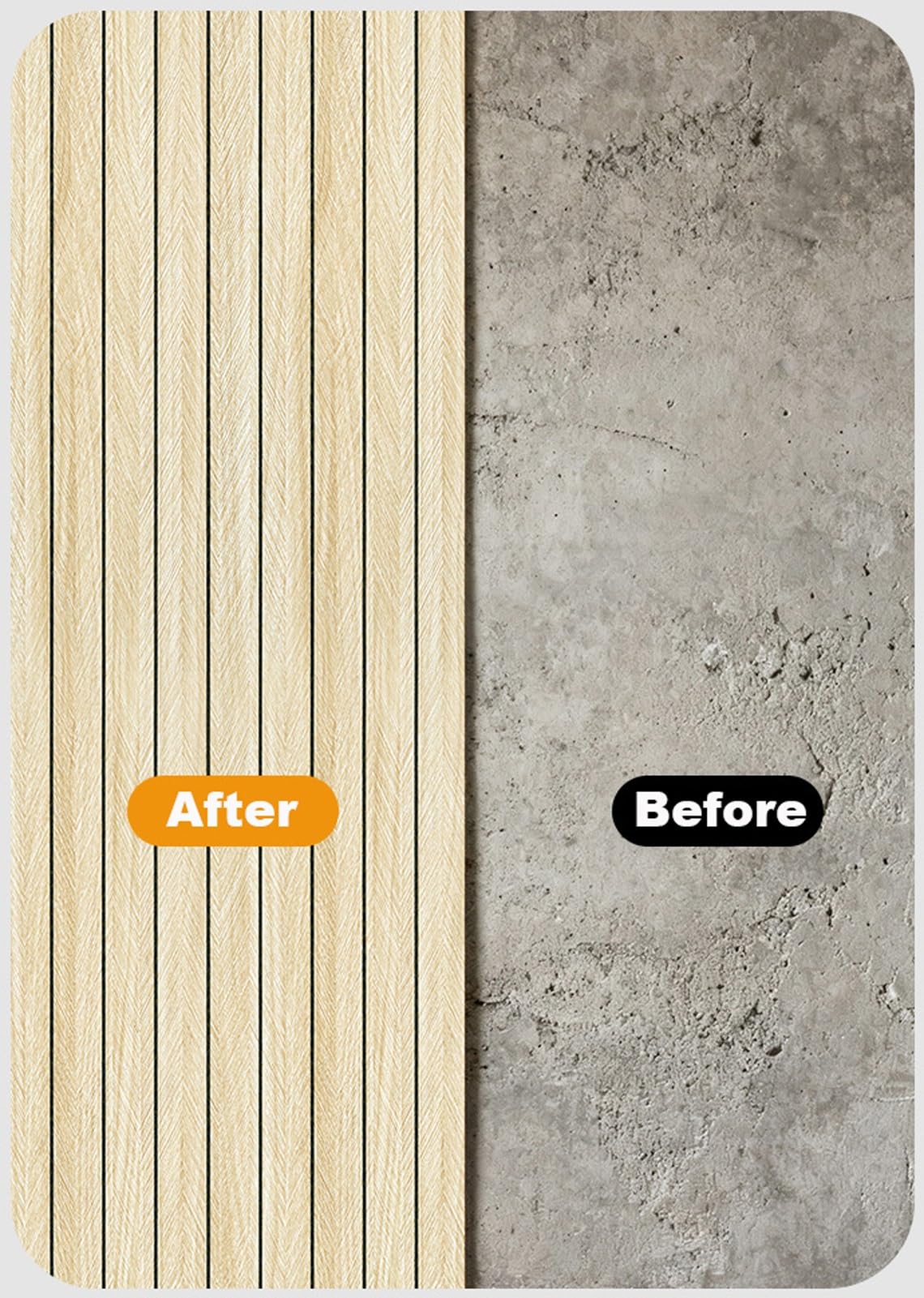 Paneles de pared de listones de madera 3D, paneles autoadhesivos de PVC para despegar y pegar, papel tapiz de espuma insonorizada para decoración de dormitorio, cocina u oficina