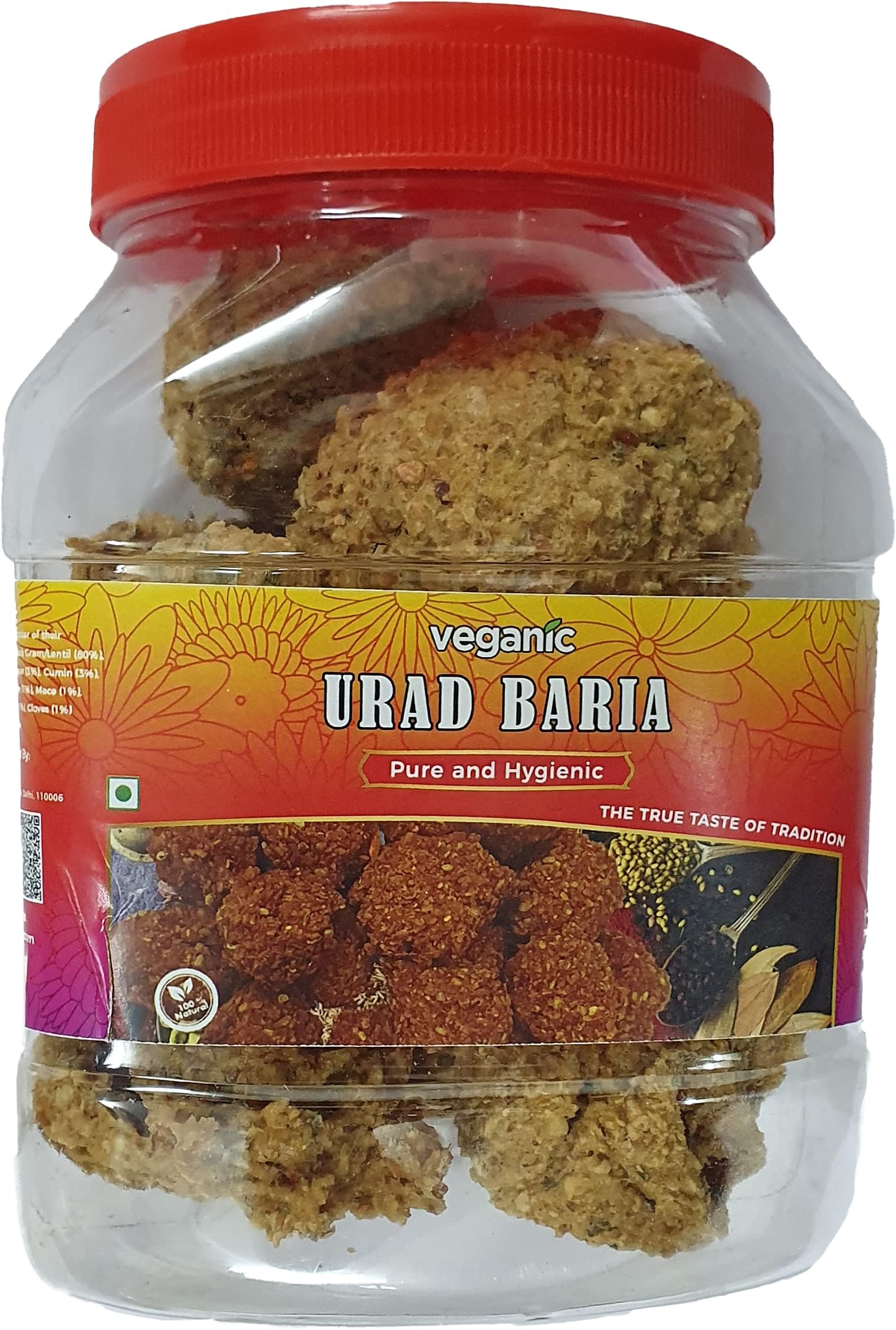 Veganic Urad Dal Badi | Amritsari Wadi (Wariyan) | Udad Dal Bari/Wadi/Vadi/Wadiyan - 250gm