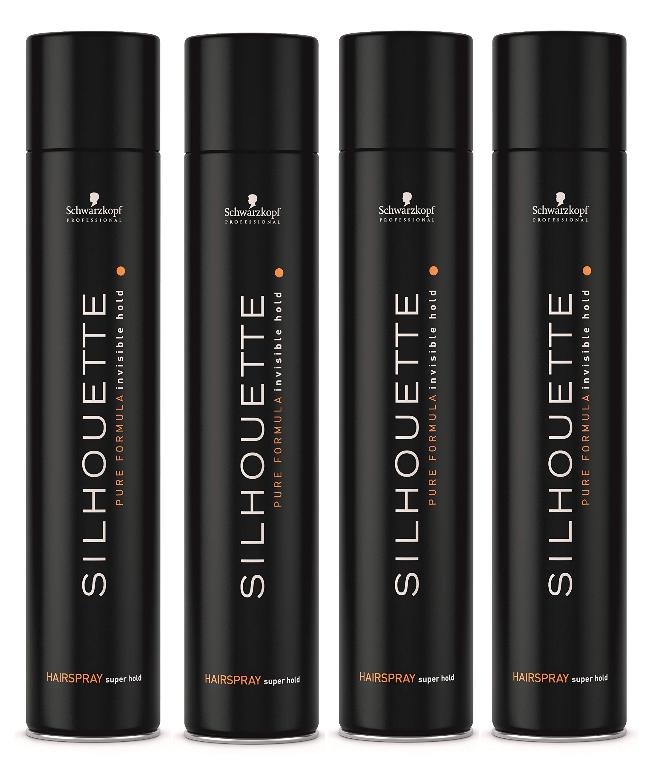 4er Super Hold Hairspray Haarspray Black Silhouette Styling Schwarzkopf 750 ml