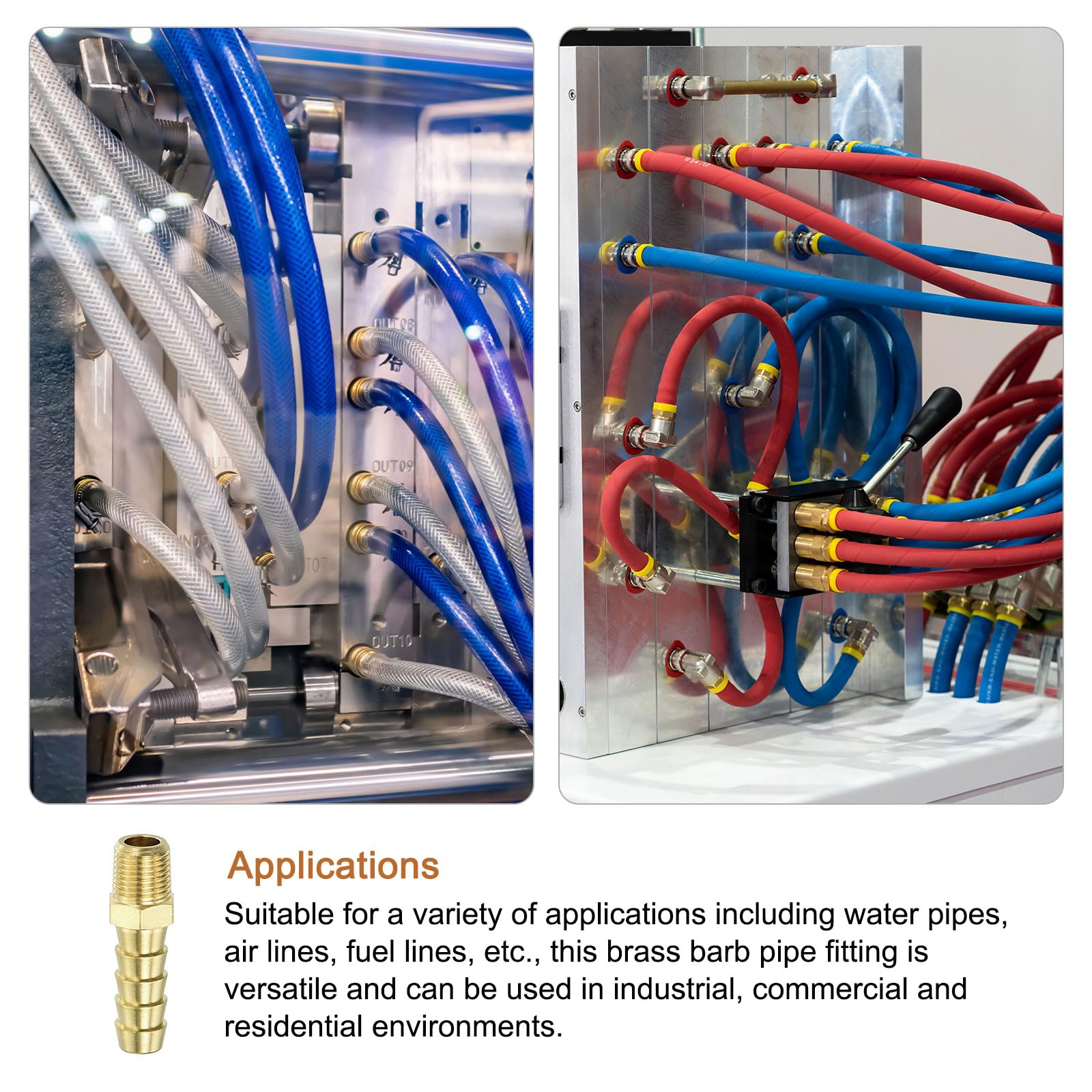 Empalmador De Reducción De Manguera De Latón De 3 Mm, Manguera De Identificación De 6 Mm, Manguera Adaptador De Manguera De Aire, Agua, Combustible Barco (paquete De 1300