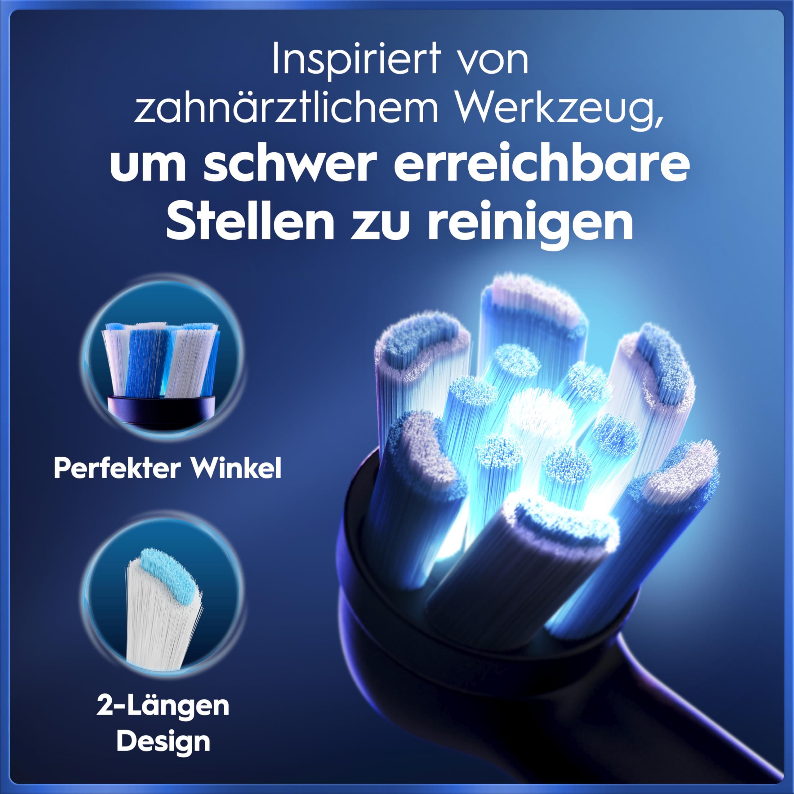 Oral-B iO Series 10 Elektrische Zahnbürste Schwarz PLUS Ausgewählte Original Oral-B iO Aufsteckbürsten Schwarz 7x