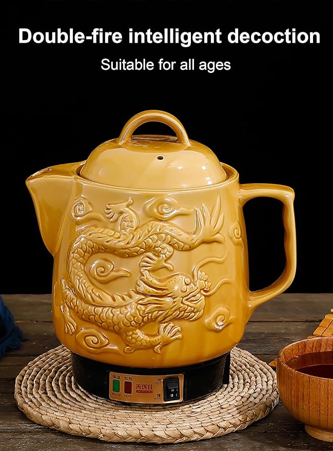 Olla Eléctrica de Medicina China 3L, Olla de Arcilla Púrpura, Cacerola Eléctrica miniatura 3