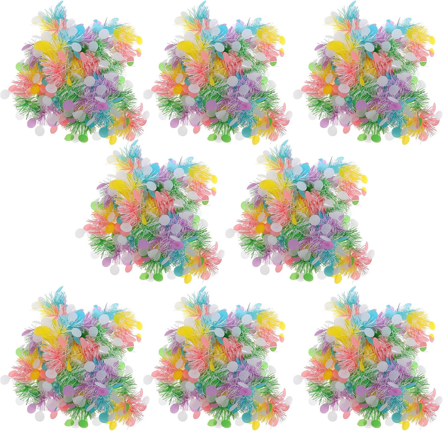8pcs Decorative Plastic Tinsel Garland for Party Hanging Decor Easy Setup and Versatility, for Holiday Celebrations and Party Ceiling Decorations, 8 Strands