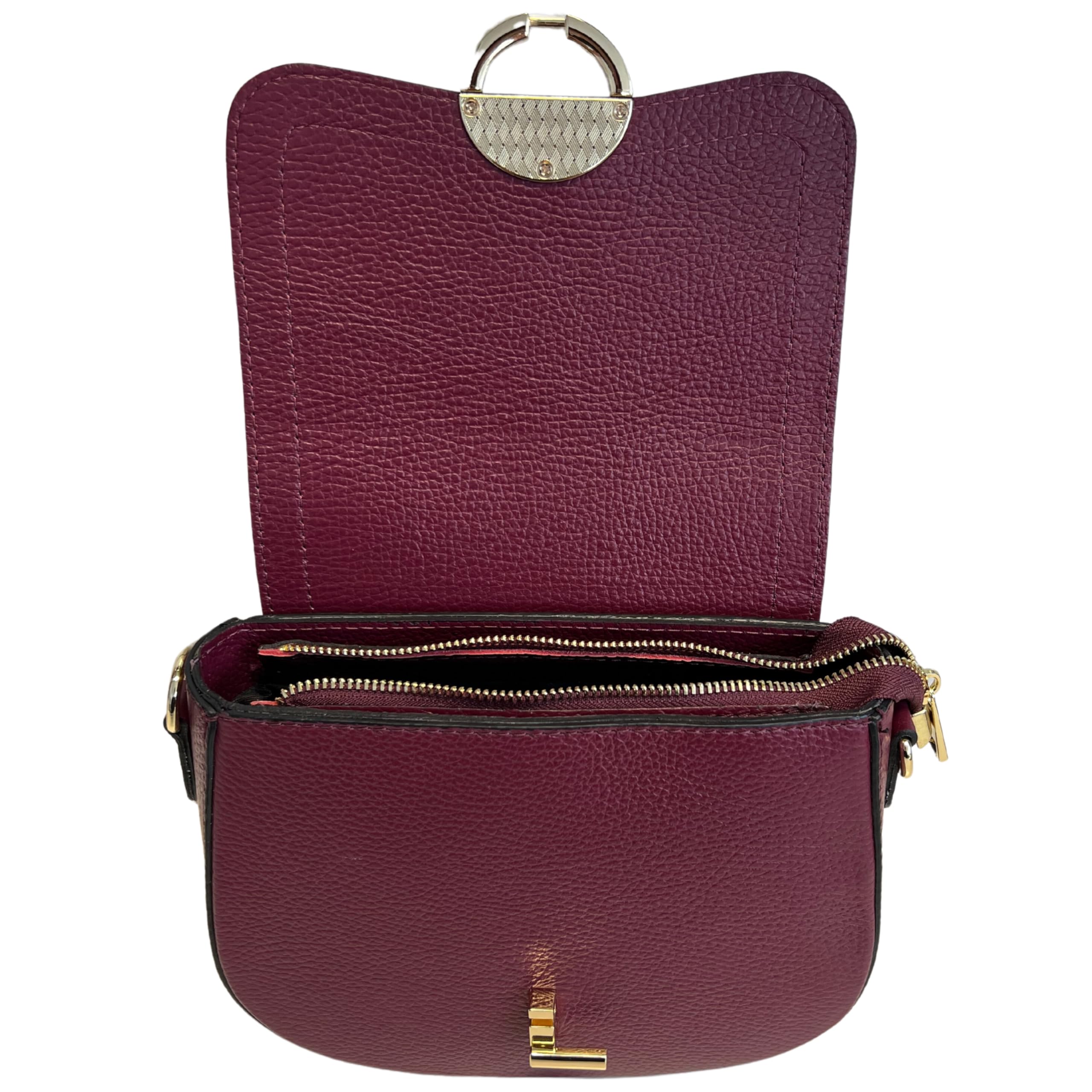 Sac à bandoulière pour femme en cuir véritable, élégant et fonctionnel sac à main 23 x 8 x 19
