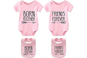 Baby Twins Bodysuits Best Friends Forever Match Clothing