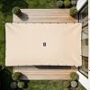 SIHAIAN Sun Shade Sail 3x4m Waterproof Rectangle Double-Rope Shade Sail 500D Heavy Duty UV Block Sunshade Canopy for Backyards, Patios, Gardens, Outdoor Activities and Facility Beige