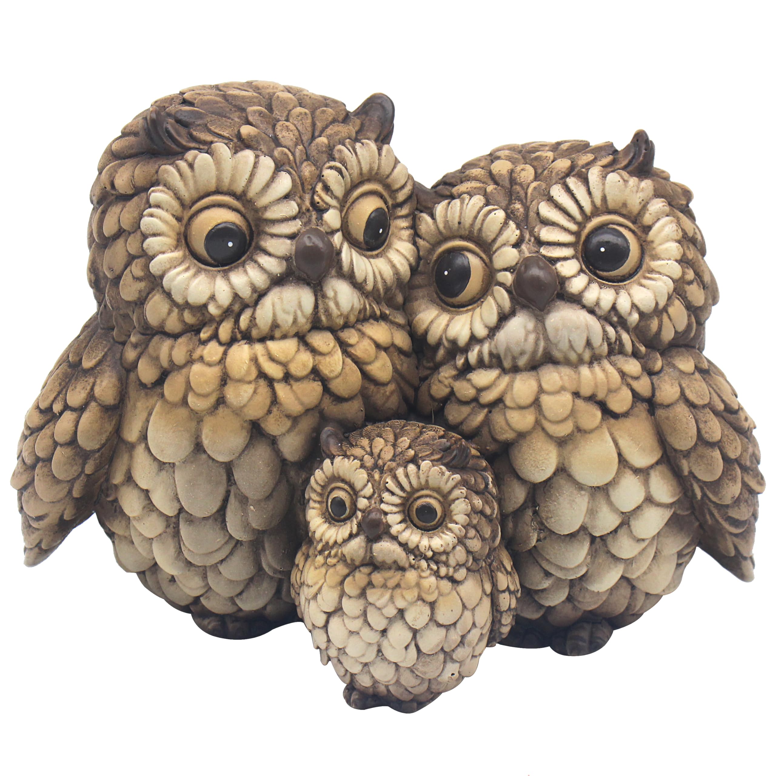Lesser & Pavey Hooters Twin Owls With Baby Home Decor Figurines & Ornaments For Home & Office | Decorative Home Accessories Statues For Indoor & Outdoor | Lovely Gifts for Women & Men