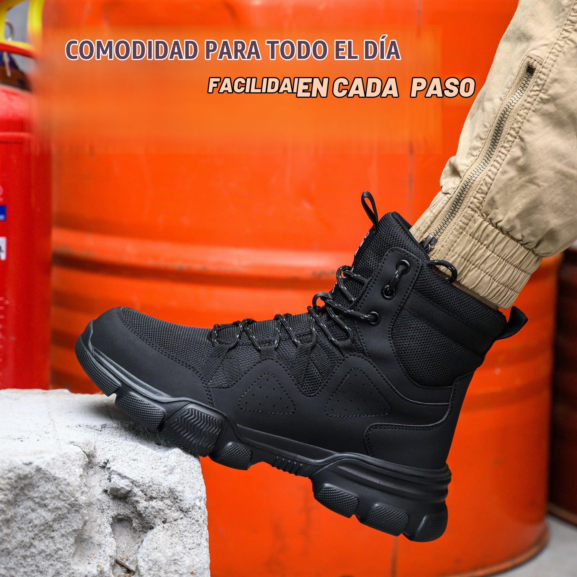 Botas de Seguridad Botas de Trabajo Zapatos de Seguridad Calzado de Seguridad Zapatillas de Seguridad Zapatos de Trabajo Comodos Ultraligeras Transpirables Hombre Mujer