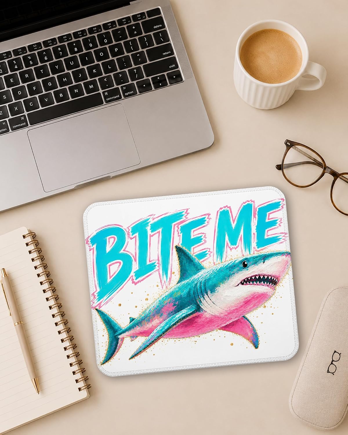 Coastal Beach Shark Mouse Pad 9.5x7.9 in image 3