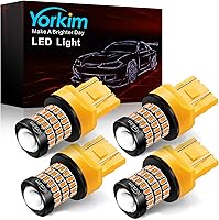 Vista 12 de Yorkim 194 bombillas LED rojas superbrillantes de 5ª generación, T10 168 bombillas LED para interior de automóvil, domo, matrícula, mapa, puerta