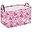 Sanjiaofeng Rectangular Valentine\'s Day Basket Love Storage Bins,Girls Storage Basket with Handles.Clothers,Books,Kid\'s Gifts Bins. (Mottled heart)