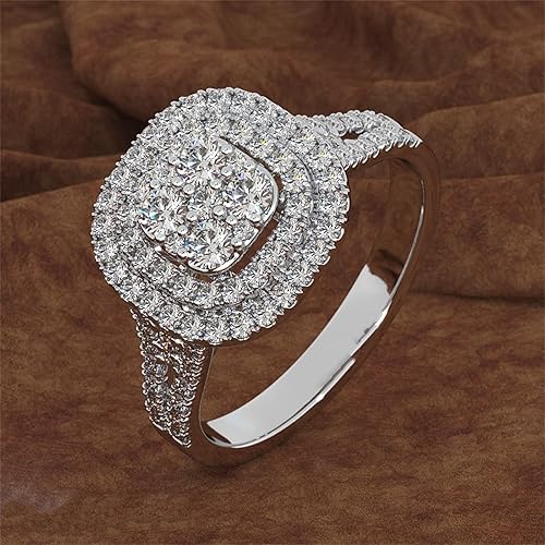 Miniatura 6 de Juego completo de 3 piezas de joyas de diamantes para mujer, collares de circón de lujo, aretes, anillos, joyería de moda, regalos para damas,