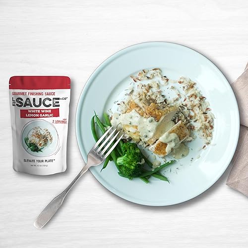 Miniatura 3 de Le Sauce & Co., Salsa gourmet de acabado con ajo y limón (2 unidades), salsa de limón, salsa de ajo, salsa de vino blanco, salsa de bistec, salsa de