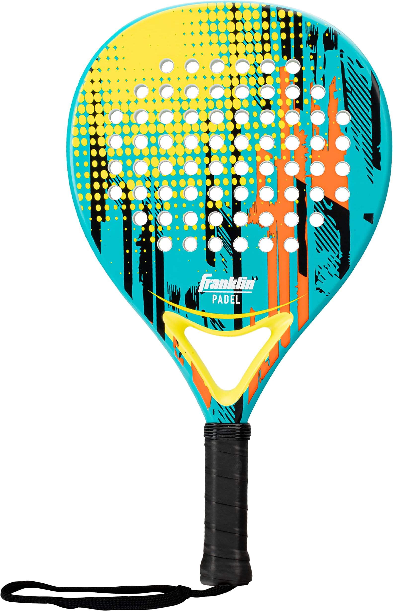 Padel Racket - Endeavor - Fiberglass Padel Racket with Foam Core - 365g - Premium Performance - Blue/Yellow