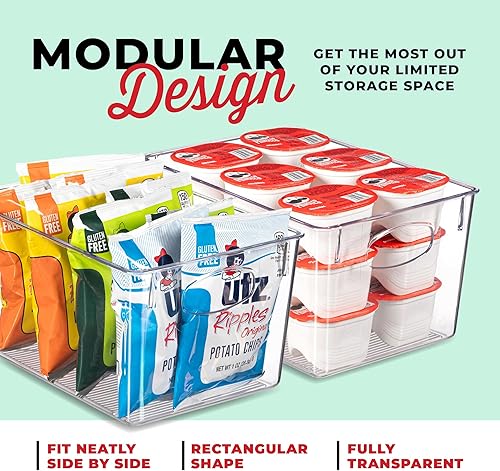 Miniatura 4 de Contenedores organizadores transparentes para refrigerador, organizadores de plástico para refrigerador, contenedores de almacenamiento para