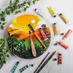 Mont Marte Peinture acrylique 24 Couleurs x 12ml Tubes, finition semi-brillante, adaptés à une variété de styles de peinture