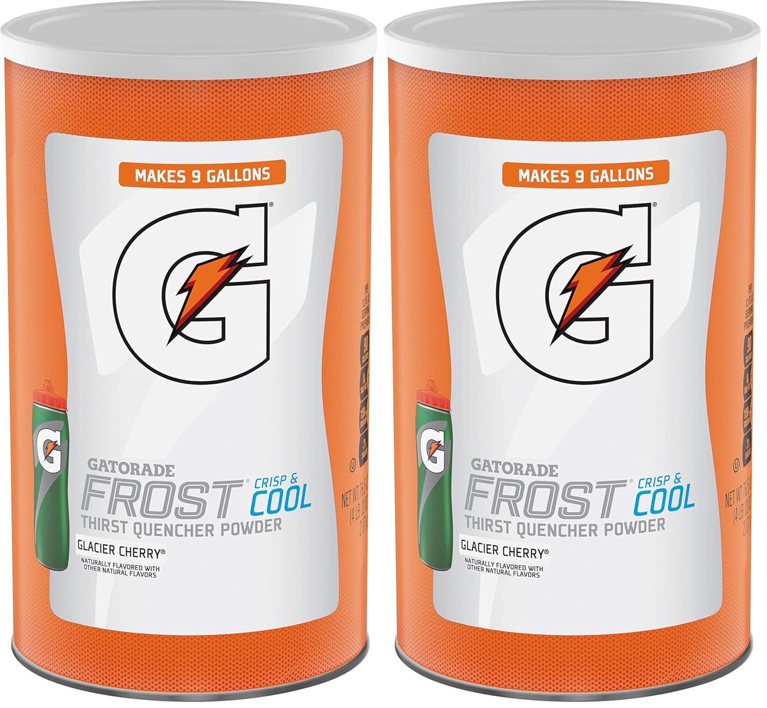 Gatorade Thirst Quencher Powder, Glacier Cherry, 76.5 oz Canister (Pack of 2)