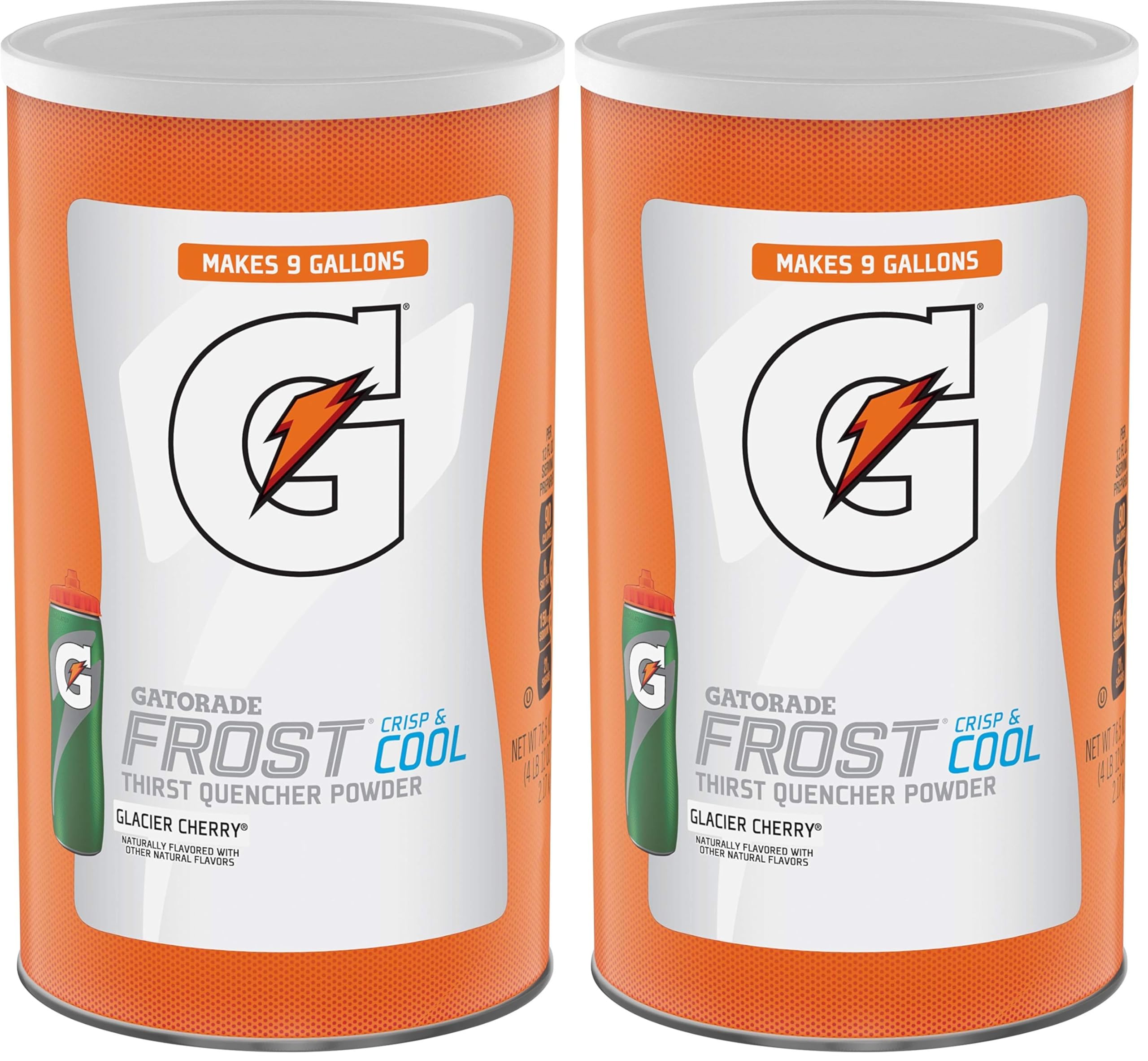 Gatorade Thirst Quencher Powder, Glacier Cherry, 76.5 oz Canister (Pack of 2)