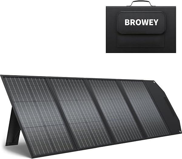 BROWEY 120W Portable Solar Panel with Adjustable Kickstand