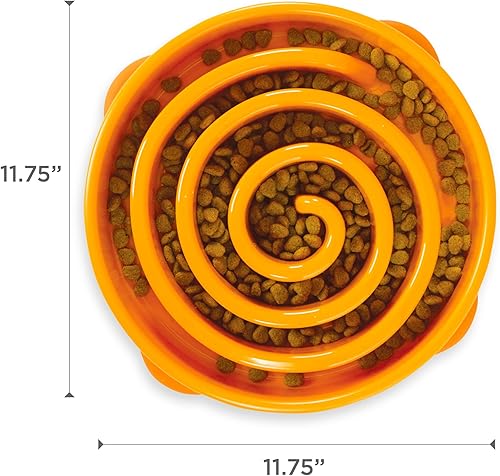 Vista 14 de Outward Hound Fun Feeder Slo Bowl Cuenco para perro de alimentación lenta, tamaño grande/regular, color turquesa