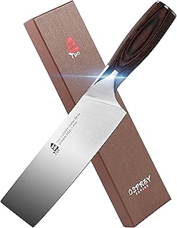 TUO Nakiri Knife 6.5 inch - Vegetable Cleaver Knife Asian Usuba Knife Asian Chef Knife - German HC Stainless Steel - Ergon...