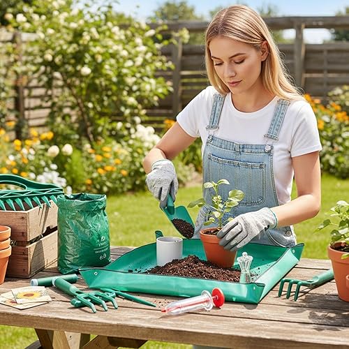 Miniatura 2 de Gardening Hand Tools,Manual Soil Punch  Plant Mat  for Planting Seedling Vegetable Tomato Pepper Flower Lawn Indoor Outdoor Cultivation