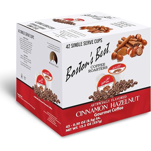 Boston’s Best - Cinnamon Hazelnut Delicious Gourmet Coffee Compatible with Keurig Coffee Maker - 42 Count (Pack of 1)