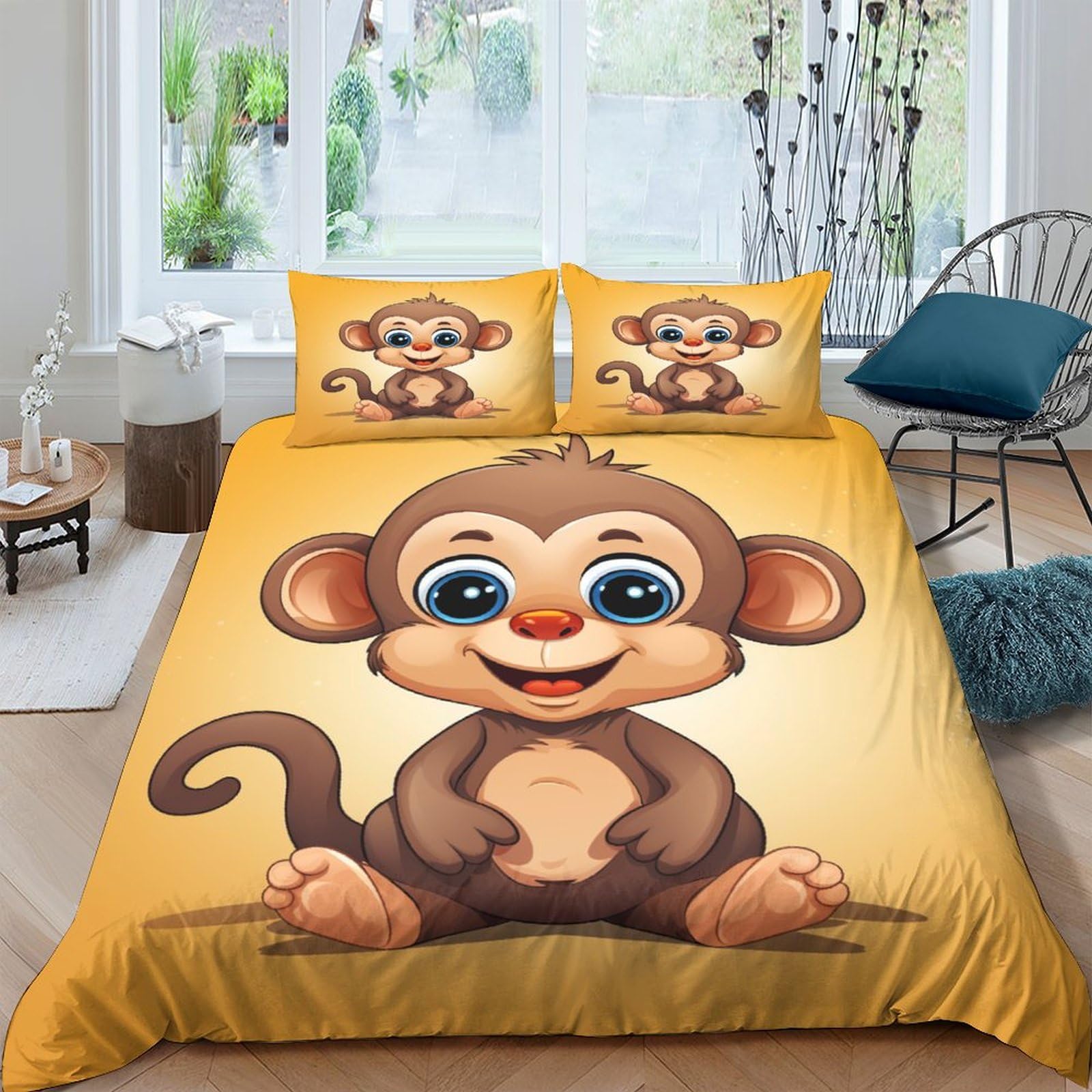 Parure de lit king size 220x240cm en microfibre de qualité supérieure avec fermeture éclair