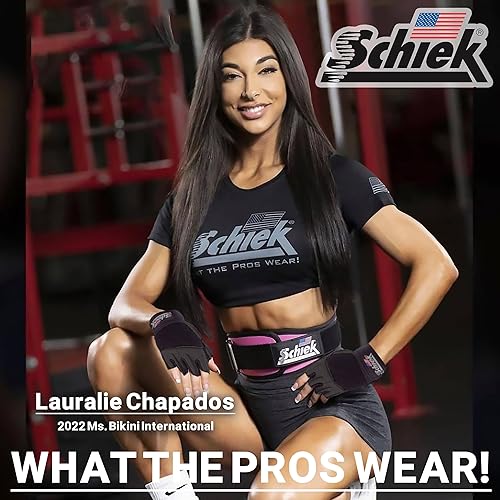 Miniatura 7 de Schiek Sports 530 Platinum - Guantes de levantamiento antideslizantes para muñeca