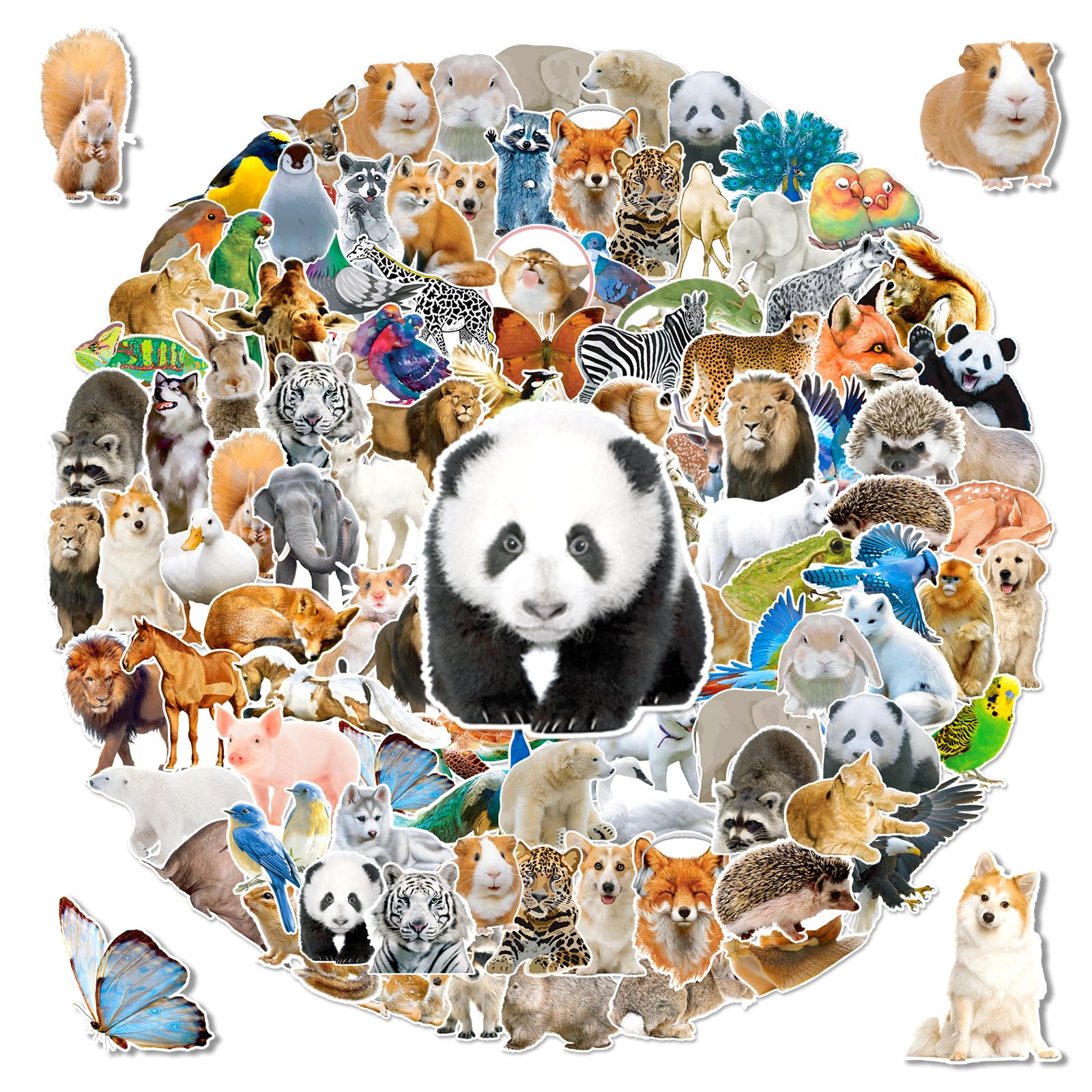 G2PLUS 100PCS Wild Animal Stickers: Waterproof Vinyl Wildlife Stickers for Water Bottles, Notebooks, School Projects, Learning Materials, Crafts and DIY Decoration — image 1