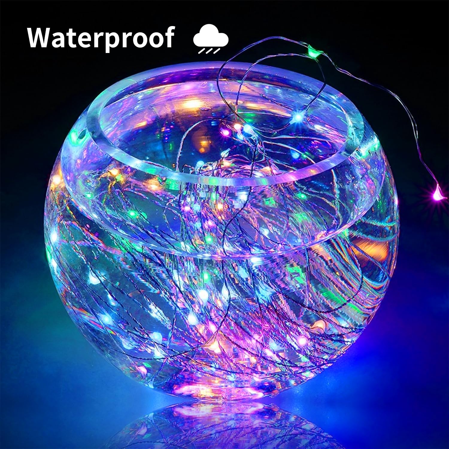 ALENEY Solar-Lichterkette für den Außenbereich, 200 LEDs, 8 Modi, Solar-Lichterkette für außen, wasserdichte Außenleuchte für Terrasse, Hof, Weihnachtsbaum, Halloween, Hochzeit, Party, Dekorationen