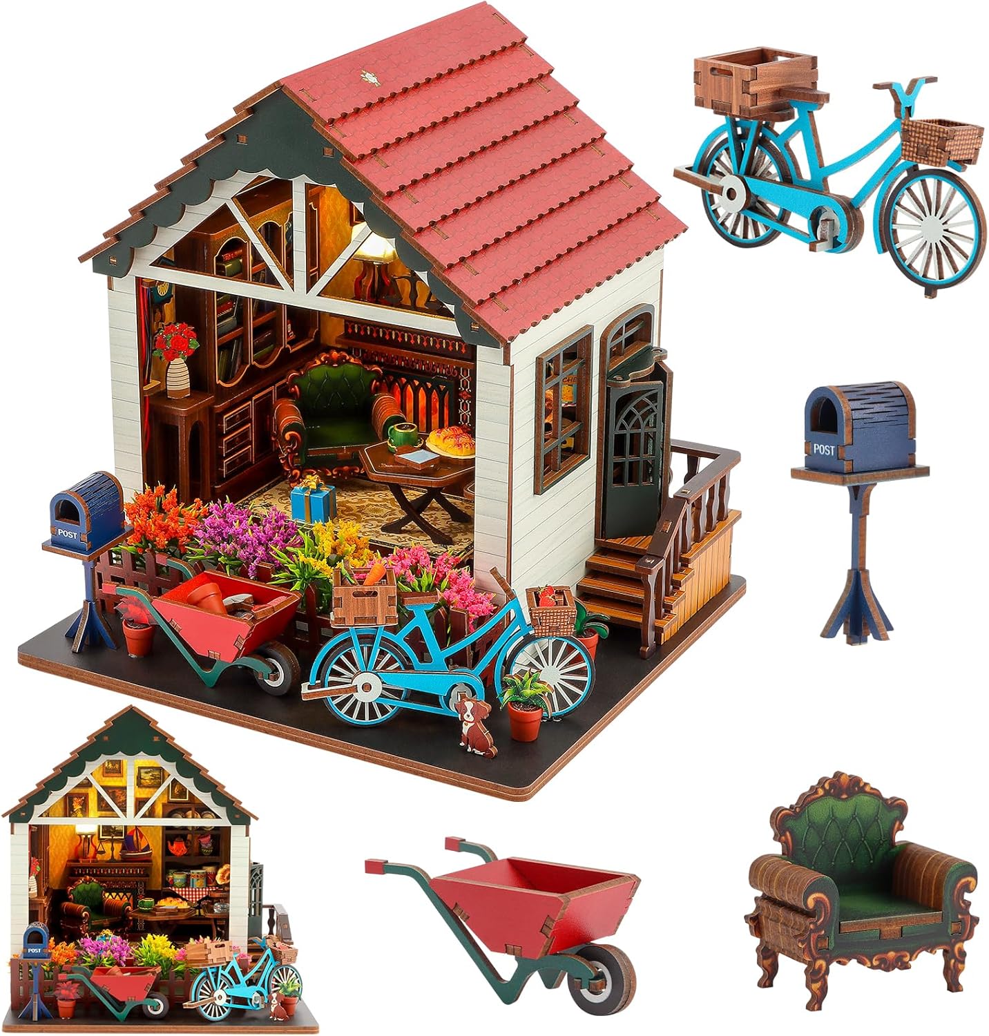 3D Wooden Puzzle of Creative Gift, for Family and Friends, 3D Wooden Puzzles Light Enhance the lighting atmosphere of holiday gatherings,Decorate daily life