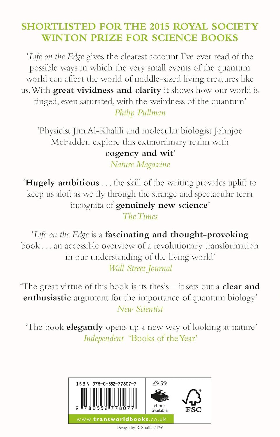 Life on the Edge: The Coming of Age of Quantum Biology 3 81EC7y4c rL. SL1500