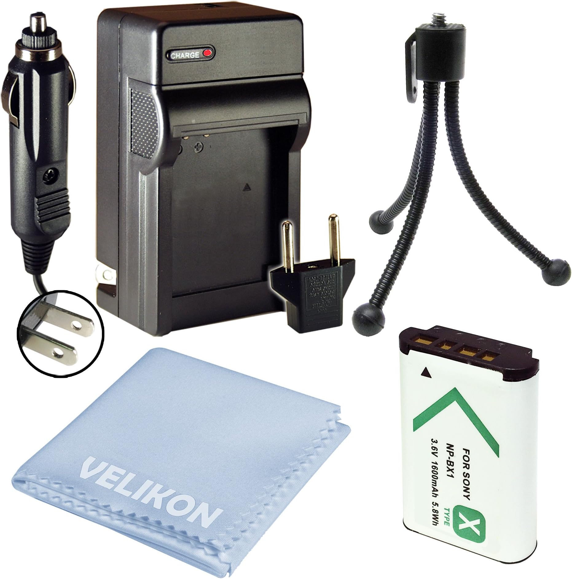 Replacement for Sony NP-BX1, NP-BX1/M8[ Lithium-Ion X Type ] (1 battery with charger)