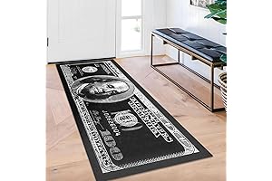 100 Dollar Bill Design Runner Rugs